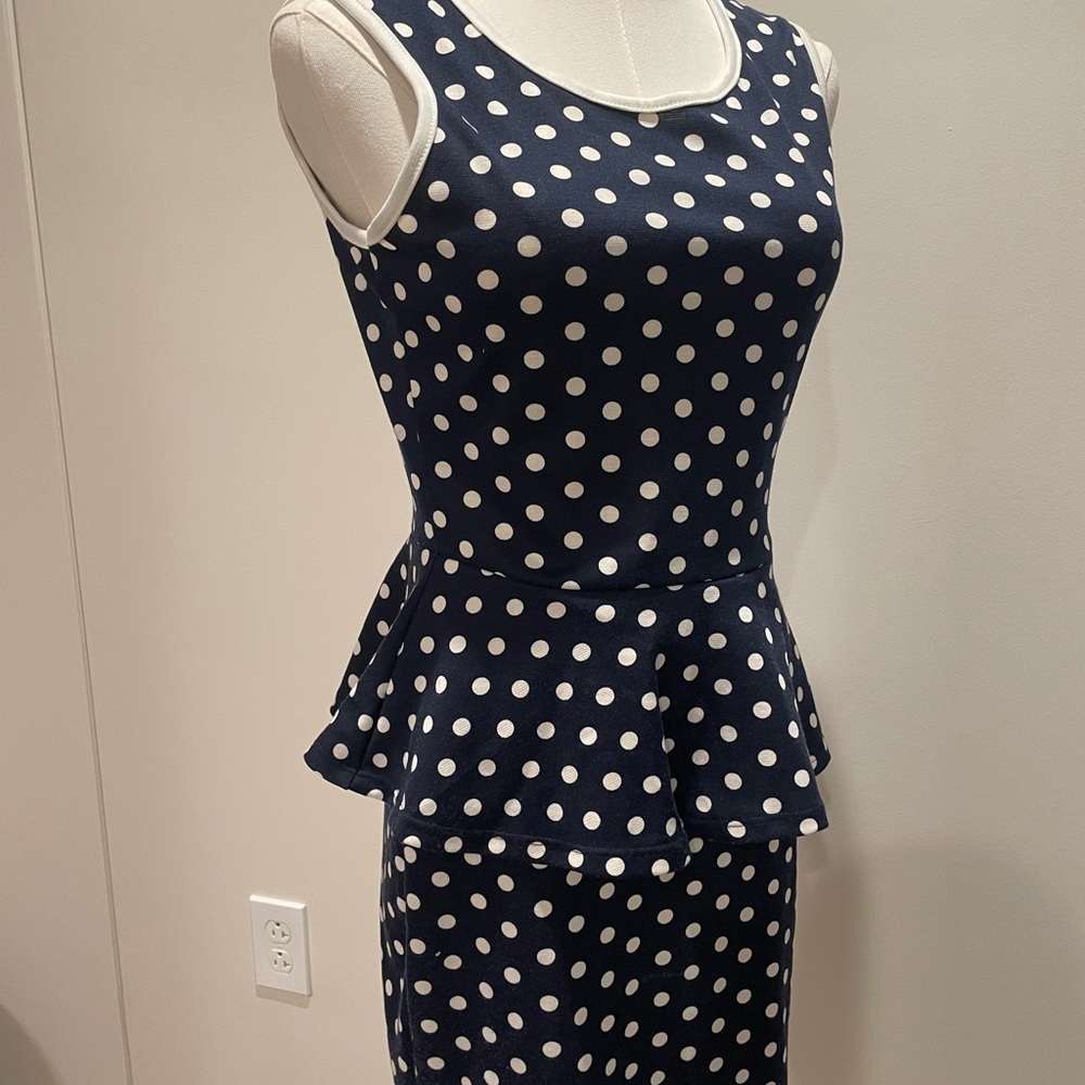 Rolla Coster Navy Polka Dot Midi Dress